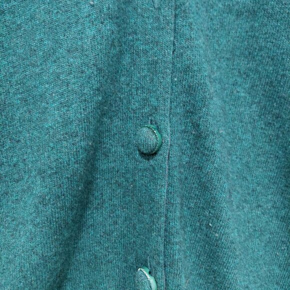 Vintage Ballantyne Forest Green Cashmere Cardigan Sweater Scotland Size 38 Flaw - Picture 2 of 7